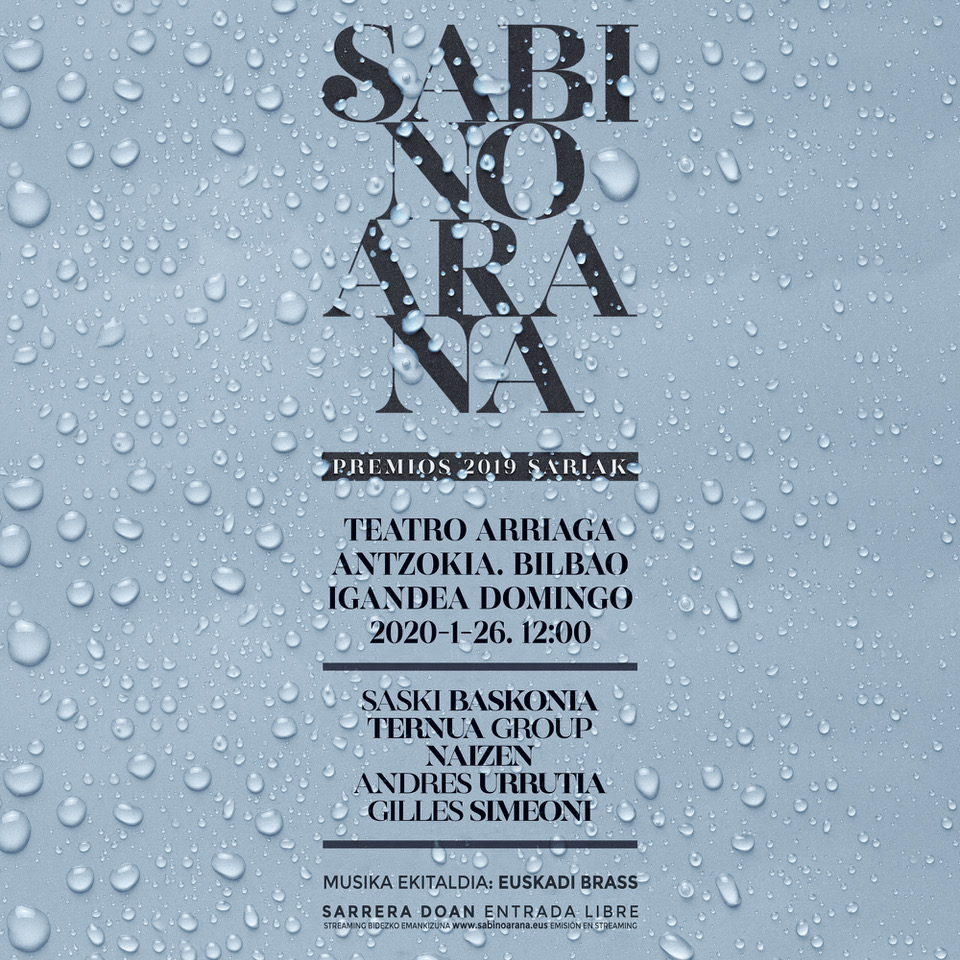 2019ko Sabino Arana Sariak - Teatro Arriaga 12h (Bilbao)
